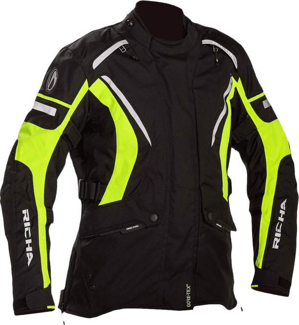 Hovedbilde Richa Cyclone MC-Dame Jakke Svart/Gul