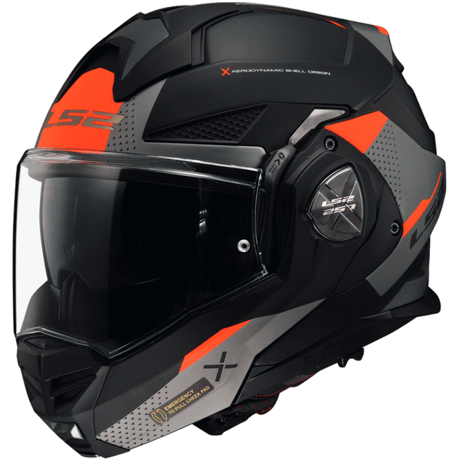Hovedbilde LS2 FF901 Advant X Oblivion Matt Svart/Oransje/Titan MC-hjelm