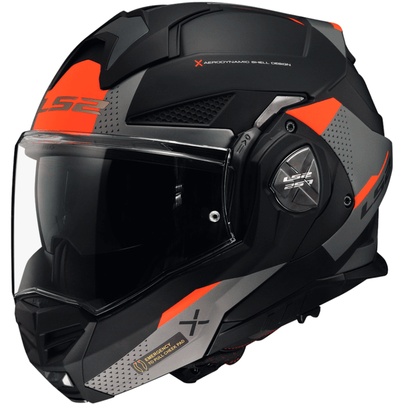 LS2 FF901 Advant X Oblivion Matt Svart/Oransje/Titan MC-hjelm