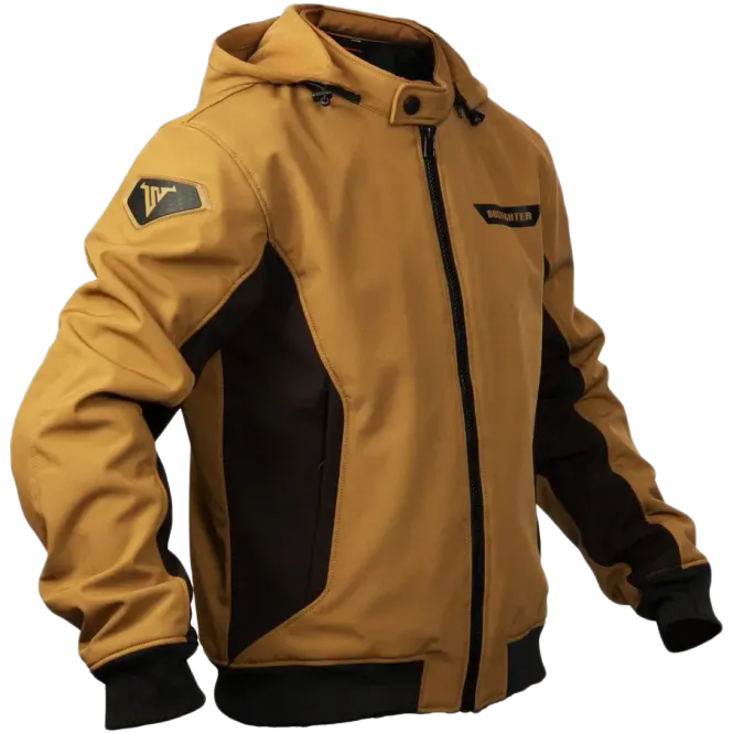 Hovedbilde Bullfighter Ghost Softshell MC-Jakke Khaki Brun med AA-skli, skulder ...