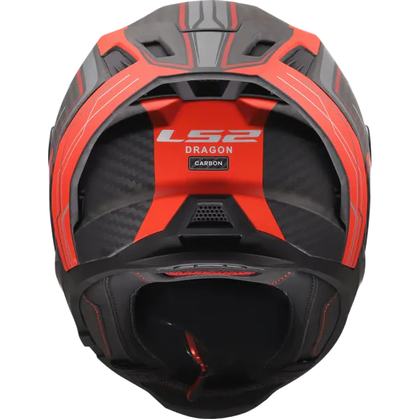 LS2 MC-Hjelm FF807 Dragon Subic Svart/R&oslash;d  med solbrille og sotet visir