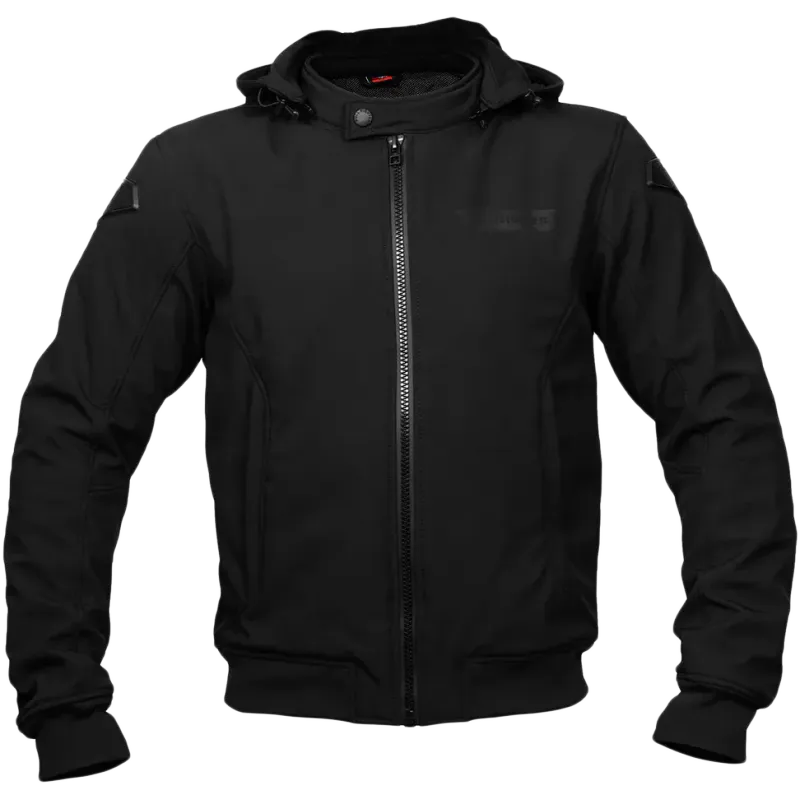 Bullfighter Ghost Softshell MC-Jakke Svart med AA-skli, skulder og albu -beskyttelse 