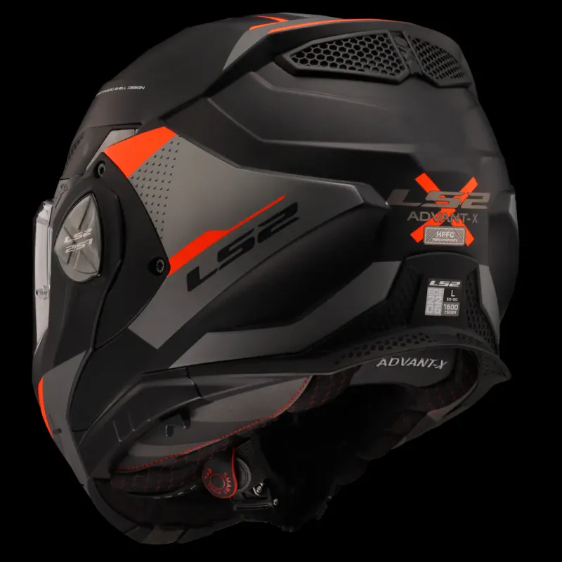LS2 FF901 Advant X Oblivion Matt Svart/Oransje/Titan MC-hjelm