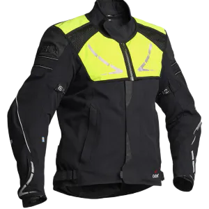 Hovedbilde Halvarssons Walkyria Dame MC-jakke tekstil 2L laminert Svart/Gul vest