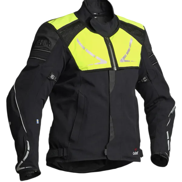 Halvarssons Walkyria Dame MC-jakke tekstil 2L laminert Svart/Gul vest