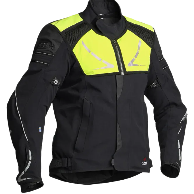 Hovedbilde Halvarssons Walkyria Dame MC-jakke tekstil 2L laminert Svart/Gul vest