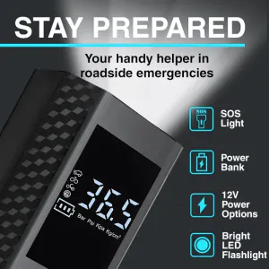 Hovedbilde B&aelig;rbar luftkompressor for dekk, 150 PSI bildekkpumpe, ett-trykkspumpe ...