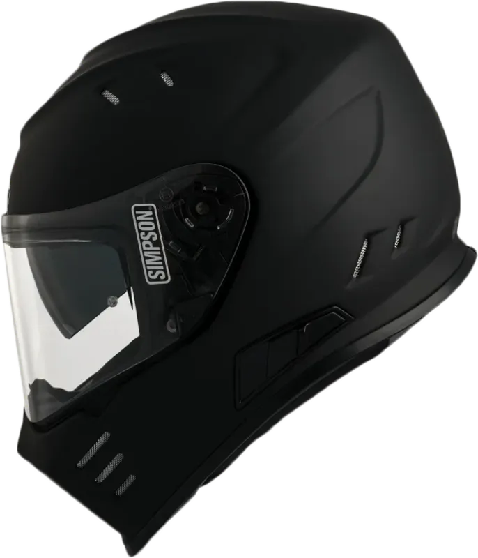 Simpson MC-Hjelm Venom Matt Svart med solbrille
