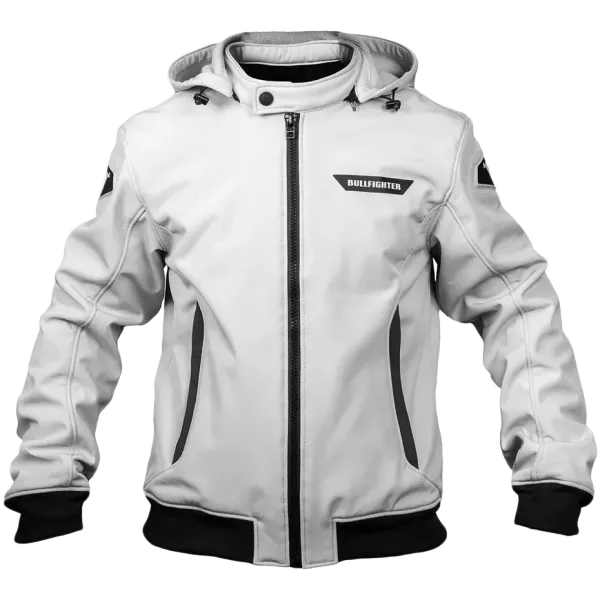Bullfighter Ghost Softshell MC-Jakke Lys Gr&aring; med AA-skli, skulder og albu -beskyttelse 